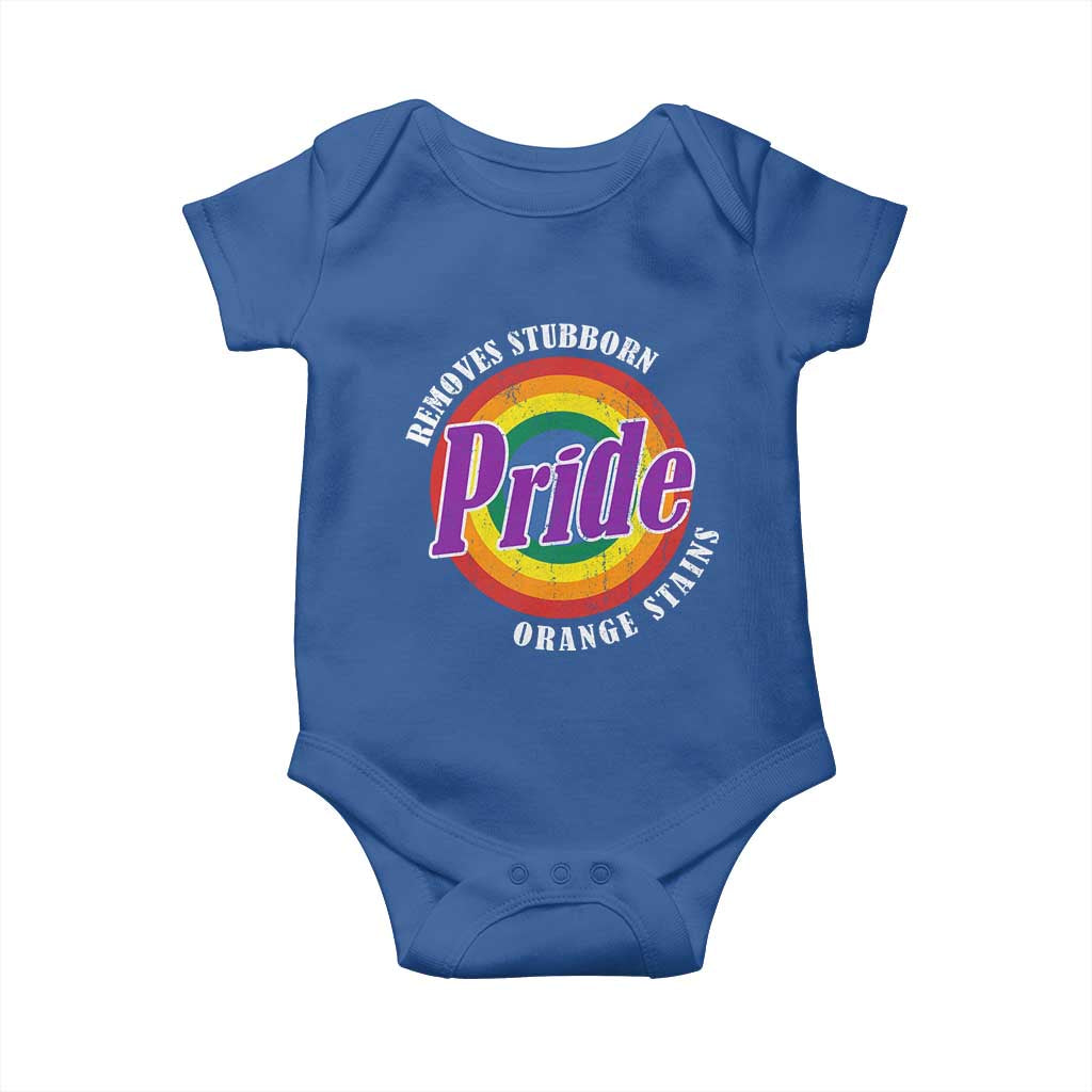 Pride Removes Stubborn Orange Stains Baby Onesie Pride Month LGBTQ TS10 Royal Blue Print Your Wear
