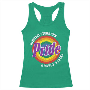 Pride Removes Stubborn Orange Stains Racerback Tank Top Pride Month LGBTQ TS10 Irish Green Print Your Wear