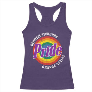 Pride Removes Stubborn Orange Stains Racerback Tank Top Pride Month LGBTQ TS10 Purple Print Your Wear