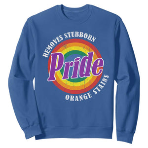 Pride Removes Stubborn Orange Stains Sweatshirt Pride Month LGBTQ TS10 Royal Blue Print Your Wear