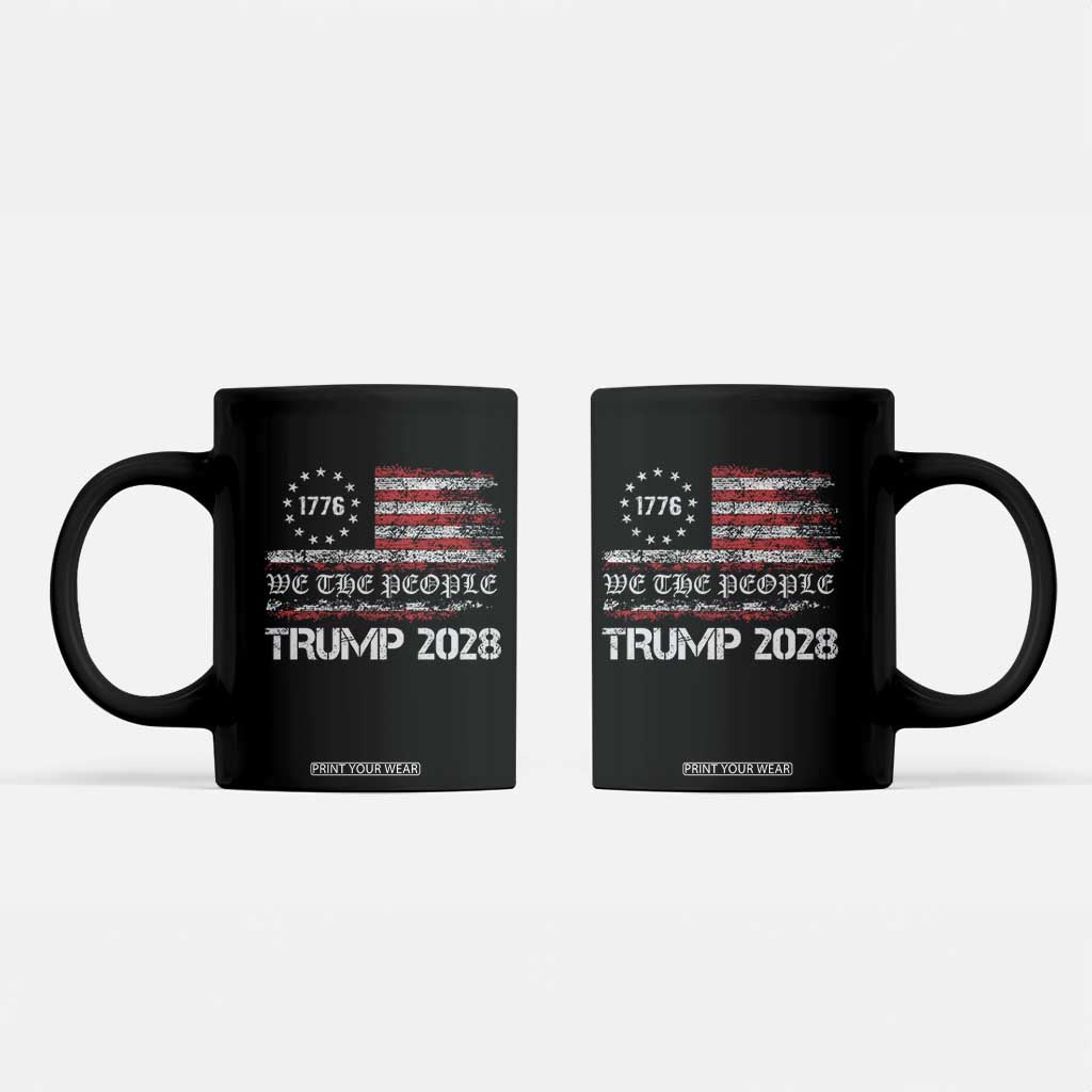 Pro Trump 2028 Coffee Mug America US Flag Retro Vintage TS10 Black Print Your Wear
