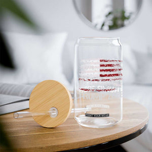 Pro Trump 2028 Glass Can America US Flag Retro Vintage TS10 Print Your Wear