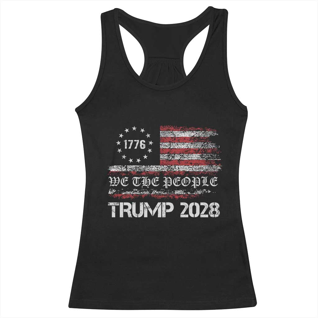 Pro Trump 2028 Racerback Tank Top America US Flag Retro Vintage TS10 Black Print Your Wear