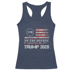 Pro Trump 2028 Racerback Tank Top America US Flag Retro Vintage TS10 Navy Print Your Wear