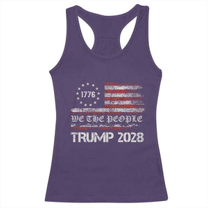 Pro Trump 2028 Racerback Tank Top America US Flag Retro Vintage TS10 Purple Print Your Wear