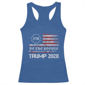 Pro Trump 2028 Racerback Tank Top America US Flag Retro Vintage TS10 Royal Blue Print Your Wear