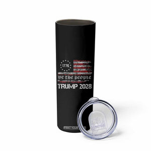 Pro Trump 2028 Skinny Tumbler America US Flag Retro Vintage TS10 Print Your Wear