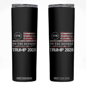 Pro Trump 2028 Skinny Tumbler America US Flag Retro Vintage TS10 Black Print Your Wear