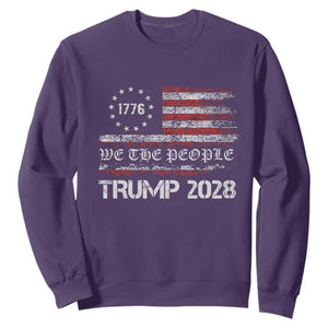 Pro Trump 2028 Sweatshirt America US Flag Retro Vintage TS10 Purple Print Your Wear