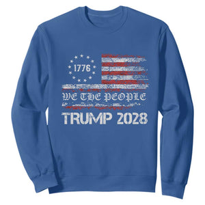 Pro Trump 2028 Sweatshirt America US Flag Retro Vintage TS10 Royal Blue Print Your Wear