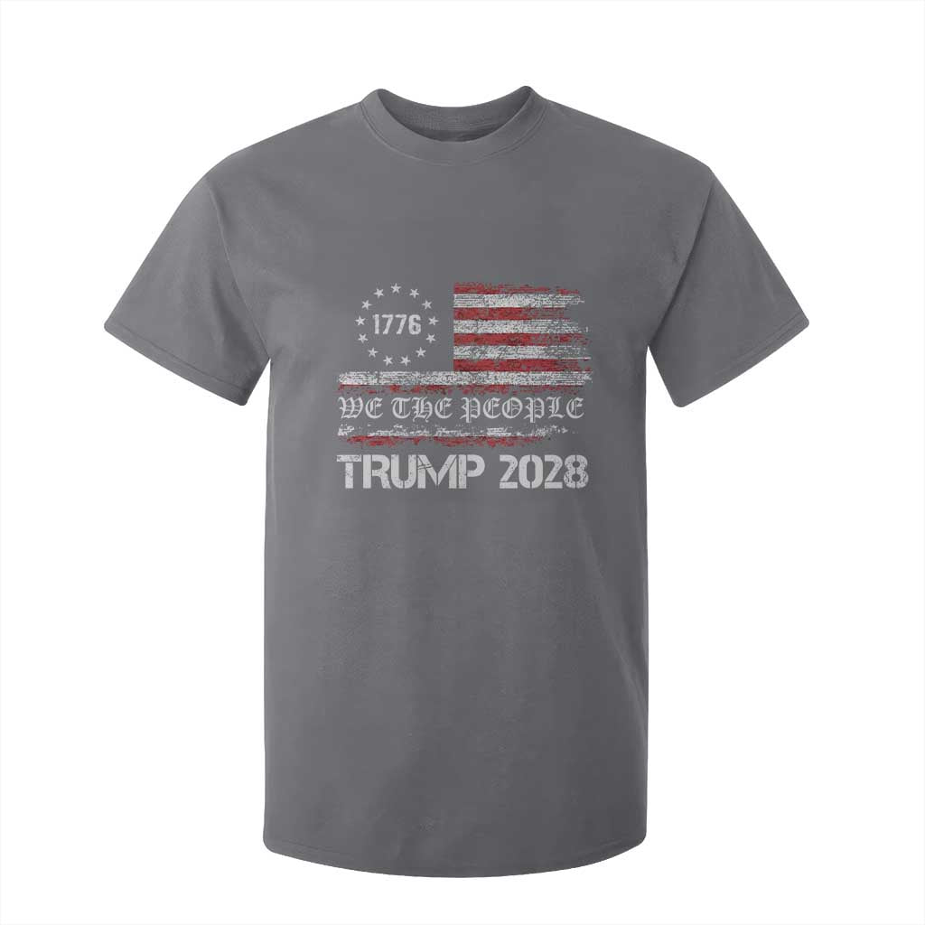 Pro Trump 2028 T Shirt For Kid America US Flag Retro Vintage TS10 Charcoal Print Your Wear