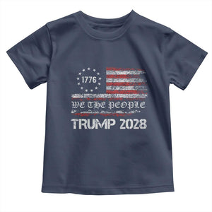 Pro Trump 2028 Toddler T Shirt America US Flag Retro Vintage TS10 Navy Print Your Wear