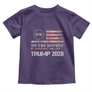 Pro Trump 2028 Toddler T Shirt America US Flag Retro Vintage TS10 Purple Print Your Wear
