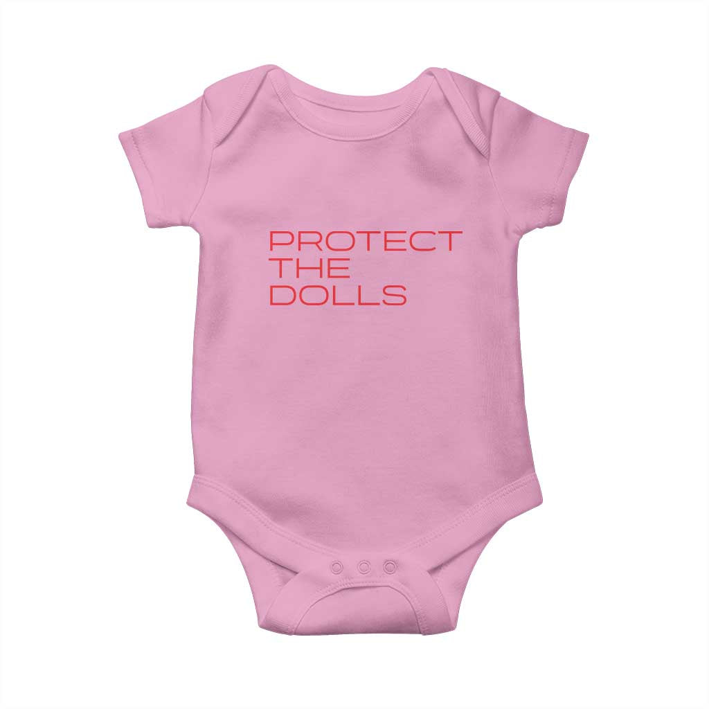 Protect The Dolls Baby Onesie Pride Month TS10 Light Pink Print Your Wear