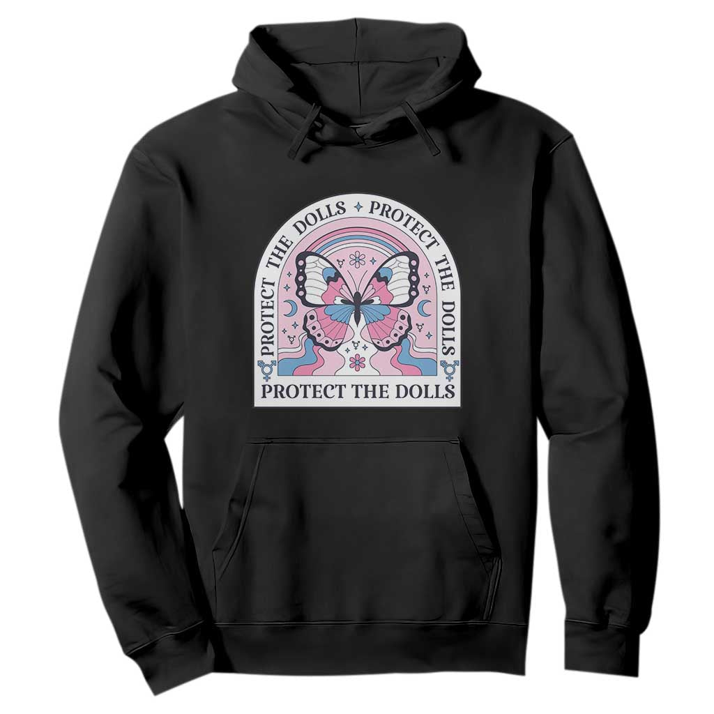 Protect The Dolls Hoodie Trans Women Pride Month Butterfly TS11 Black Print Your Wear