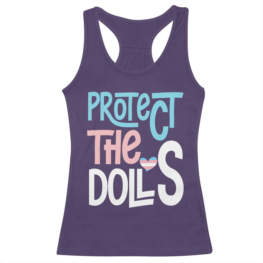 Protect The Dolls Racerback Tank Top Transgender Trans Pride Social Justice TS10 Purple Print Your Wear