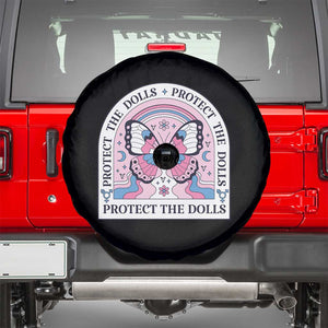 Protect The Dolls Spare Tire Cover Trans Women Pride Month Butterfly TS11 Black Print Your Wear