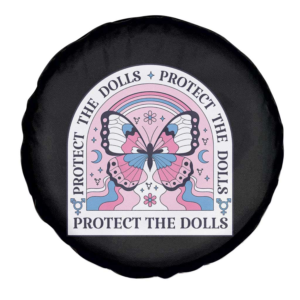 Protect The Dolls Spare Tire Cover Trans Women Pride Month Butterfly TS11 Print Your Wear