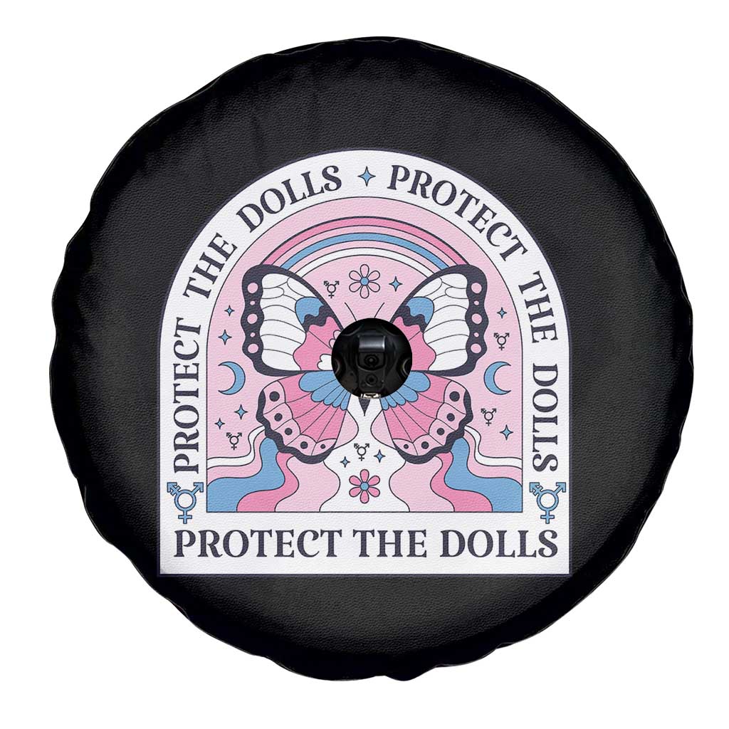 Protect The Dolls Spare Tire Cover Trans Women Pride Month Butterfly TS11 Print Your Wear