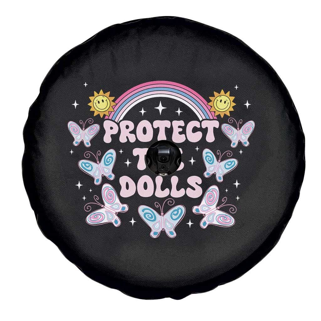 Protect The Dolls Spare Tire Cover Trans Women Pride Month Retro Groove Butterfly TS11 Print Your Wear