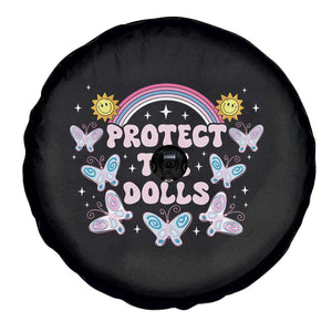 Protect The Dolls Spare Tire Cover Trans Women Pride Month Retro Groove Butterfly TS11 Print Your Wear