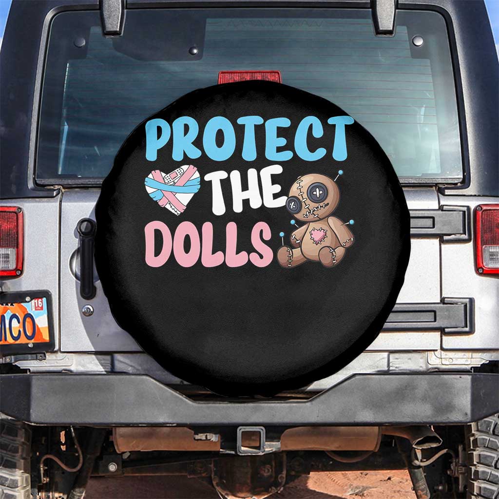 Protect The Dolls Spare Tire Cover Transgender Trans Pride TS10 No hole Black Print Your Wear