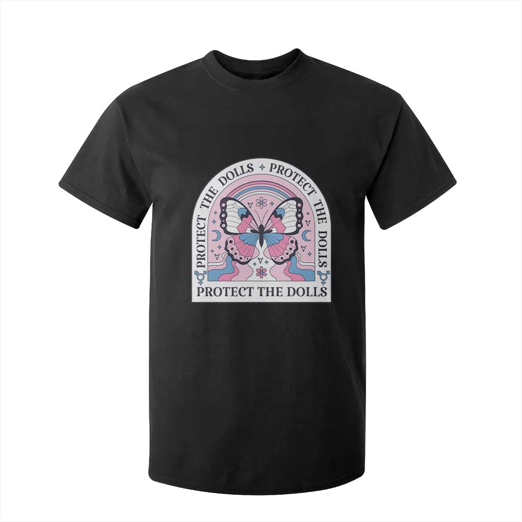 Protect The Dolls T Shirt For Kid Trans Women Pride Month Butterfly TS11 Black Print Your Wear