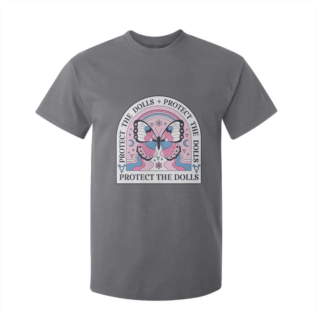 Protect The Dolls T Shirt For Kid Trans Women Pride Month Butterfly TS11 Charcoal Print Your Wear