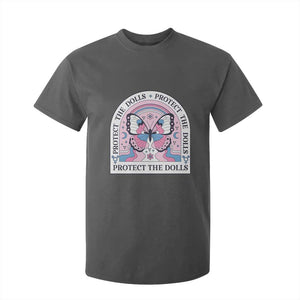 Protect The Dolls T Shirt For Kid Trans Women Pride Month Butterfly TS11 Dark Heather Print Your Wear