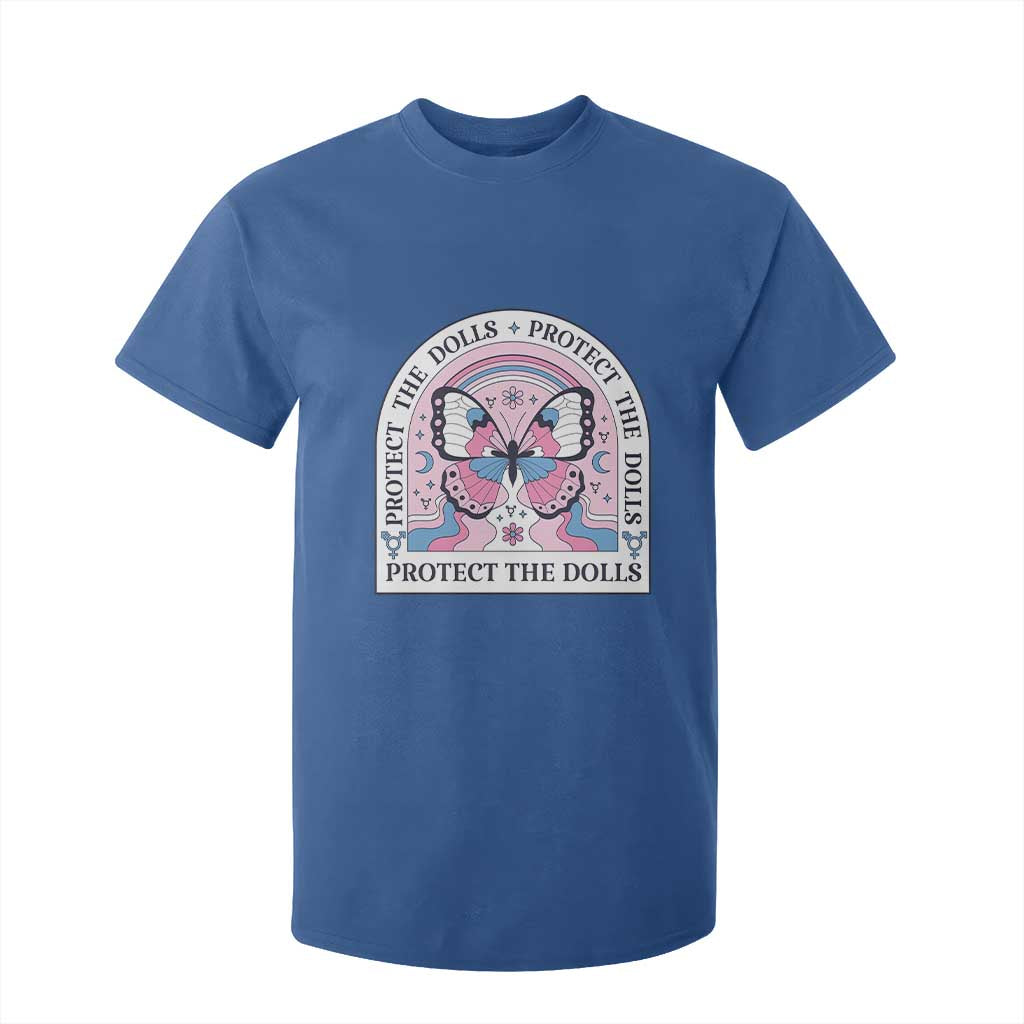 Protect The Dolls T Shirt For Kid Trans Women Pride Month Butterfly TS11 Royal Blue Print Your Wear