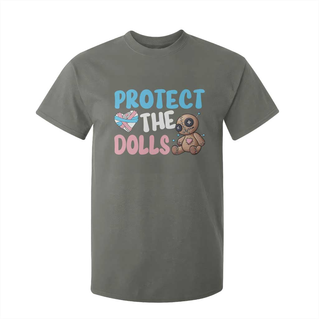 Protect The Dolls T Shirt For Kid Transgender Trans Pride TS10 Military Green Print Your Wear