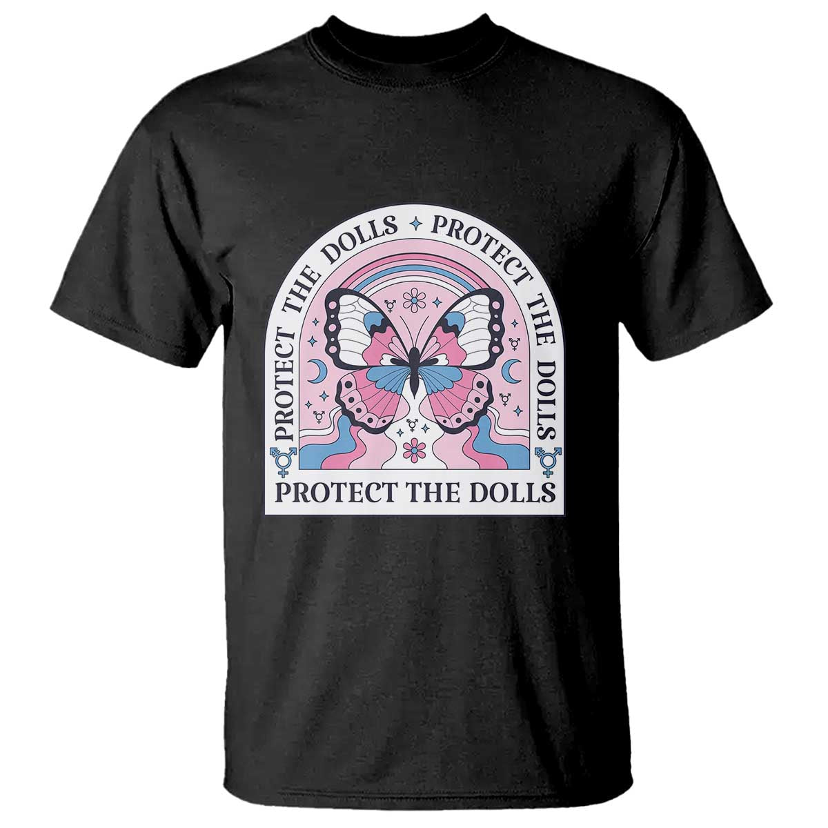 Protect The Dolls T Shirt Trans Women Pride Month Butterfly TS11 Black Print Your Wear