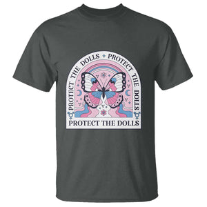 Protect The Dolls T Shirt Trans Women Pride Month Butterfly TS11 Dark Heather Print Your Wear