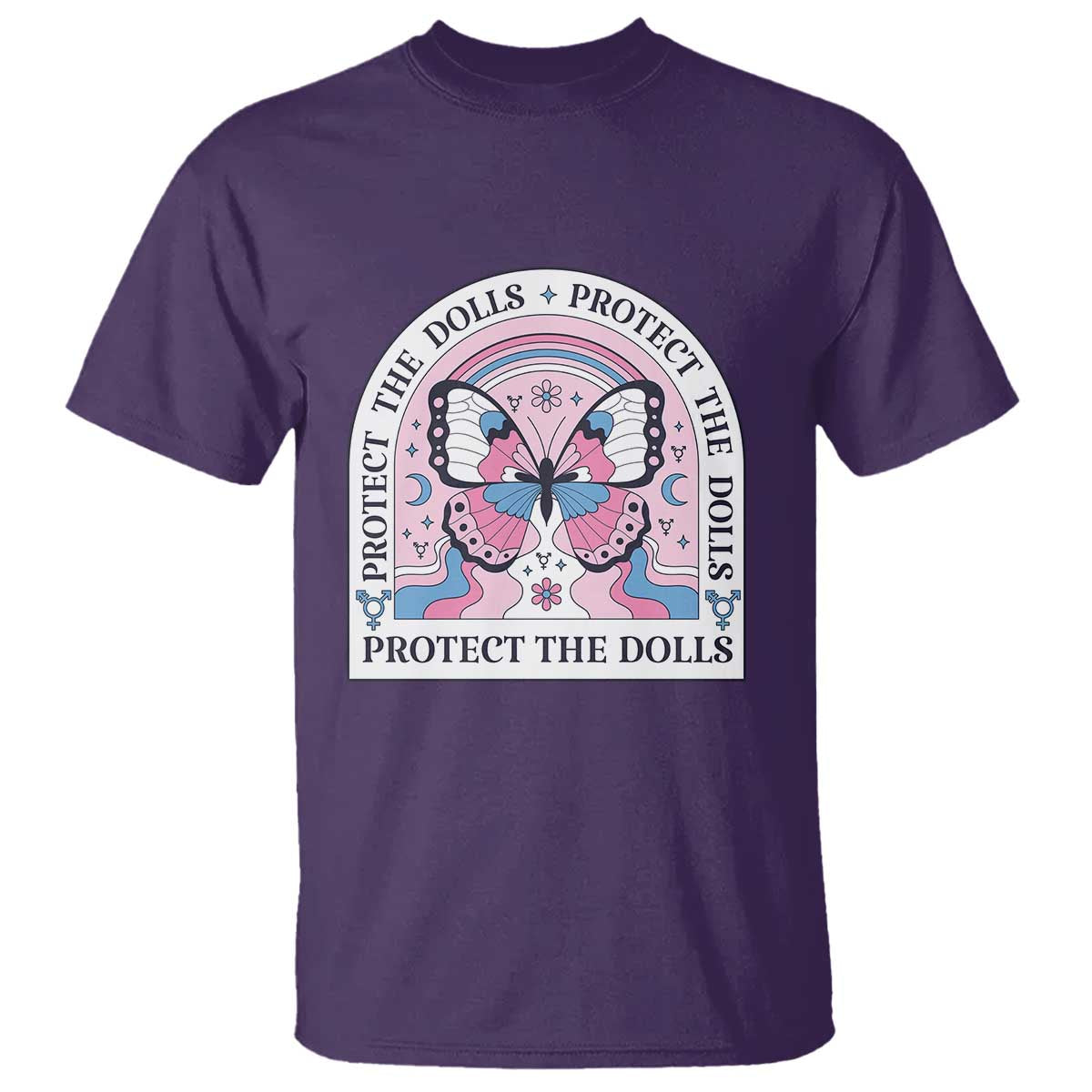 Protect The Dolls T Shirt Trans Women Pride Month Butterfly TS11 Purple Print Your Wear