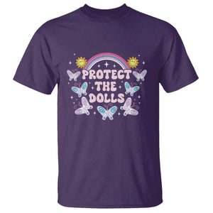 Protect The Dolls T Shirt Trans Women Pride Month Retro Groove Butterfly TS11 Purple Print Your Wear