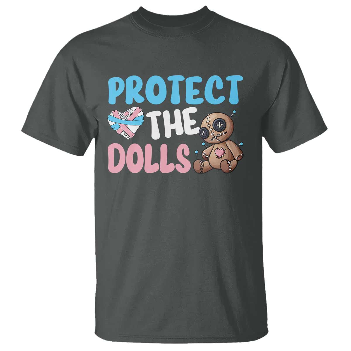 Protect The Dolls T Shirt Transgender Trans Pride TS10 Dark Heather Print Your Wear