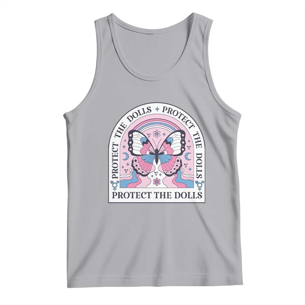 Protect The Dolls Tank Top Trans Women Pride Month Butterfly TS11 Athletic Heather Print Your Wear