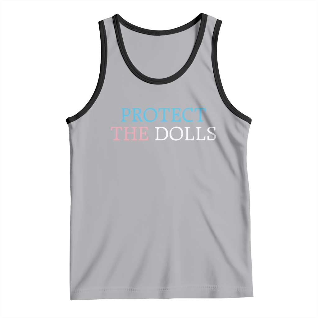 Protect The Dolls Tank Top Trans Women Pride Month TS11 Athletic Heather Black Print Your Wear