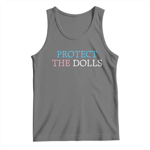 Protect The Dolls Tank Top Trans Women Pride Month TS11 Black Heather Print Your Wear
