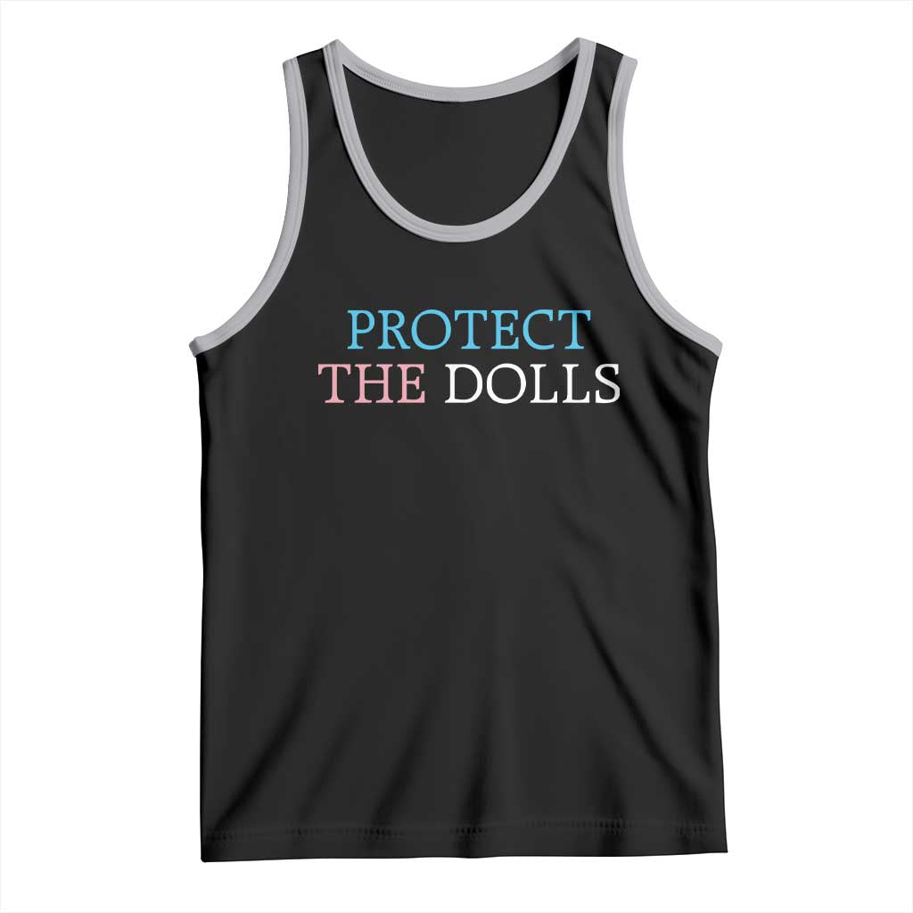 Protect The Dolls Tank Top Trans Women Pride Month TS11 Black Athletic Heather Print Your Wear