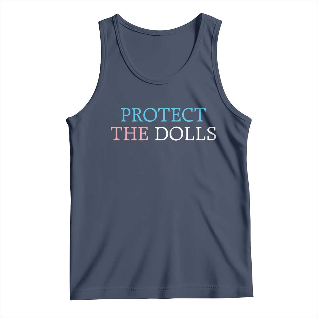 Protect The Dolls Tank Top Trans Women Pride Month TS11 Navy Print Your Wear