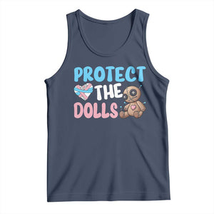 Protect The Dolls Tank Top Transgender Trans Pride TS10 Navy Print Your Wear