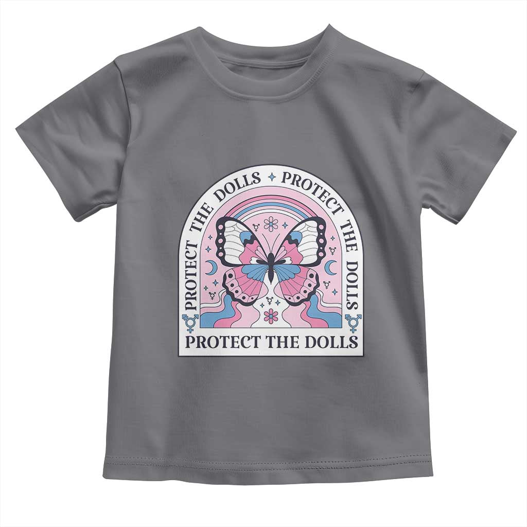 Protect The Dolls Toddler T Shirt Trans Women Pride Month Butterfly TS11 Charcoal Print Your Wear