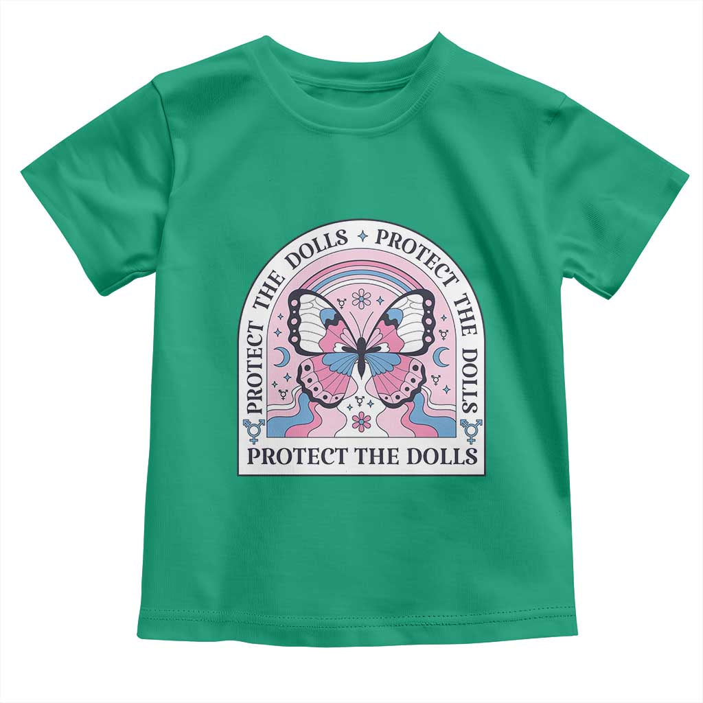 Protect The Dolls Toddler T Shirt Trans Women Pride Month Butterfly TS11 Irish Green Print Your Wear