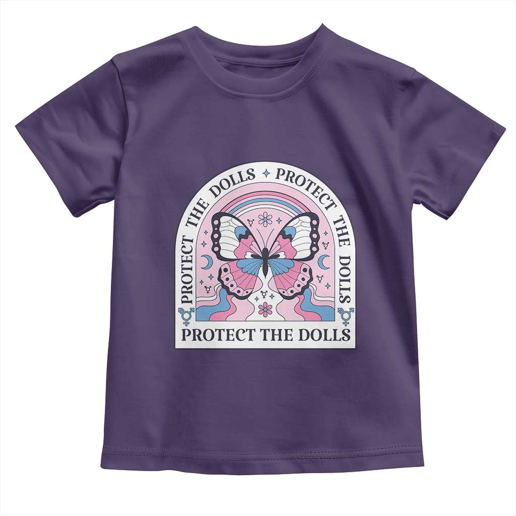 Protect The Dolls Toddler T Shirt Trans Women Pride Month Butterfly TS11 Purple Print Your Wear