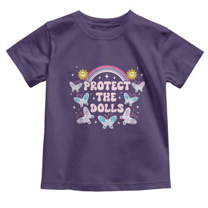 Protect The Dolls Toddler T Shirt Trans Women Pride Month Retro Groove Butterfly TS11 Purple Print Your Wear
