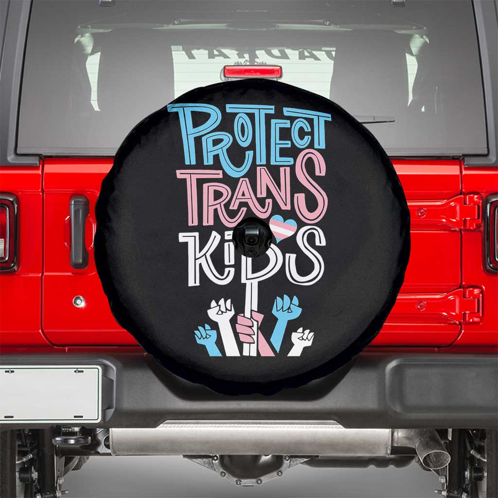 Protect Trans Kids Spare Tire Cover Transgender Pride Social Justice TS10 Black Print Your Wear