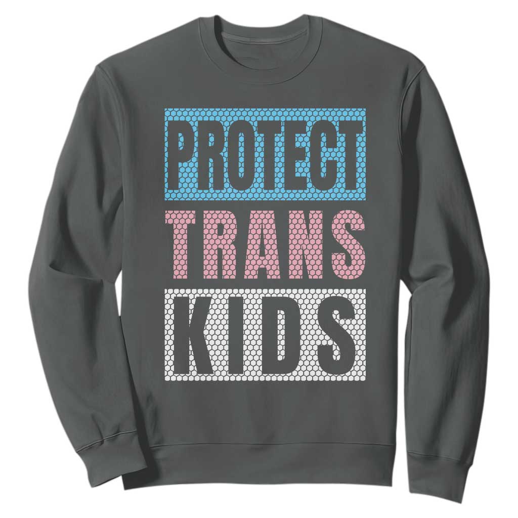 Protect Trans Kids Sweatshirt Transgender Pride Trans Rights Social Justice TS10 Dark Heather Print Your Wear