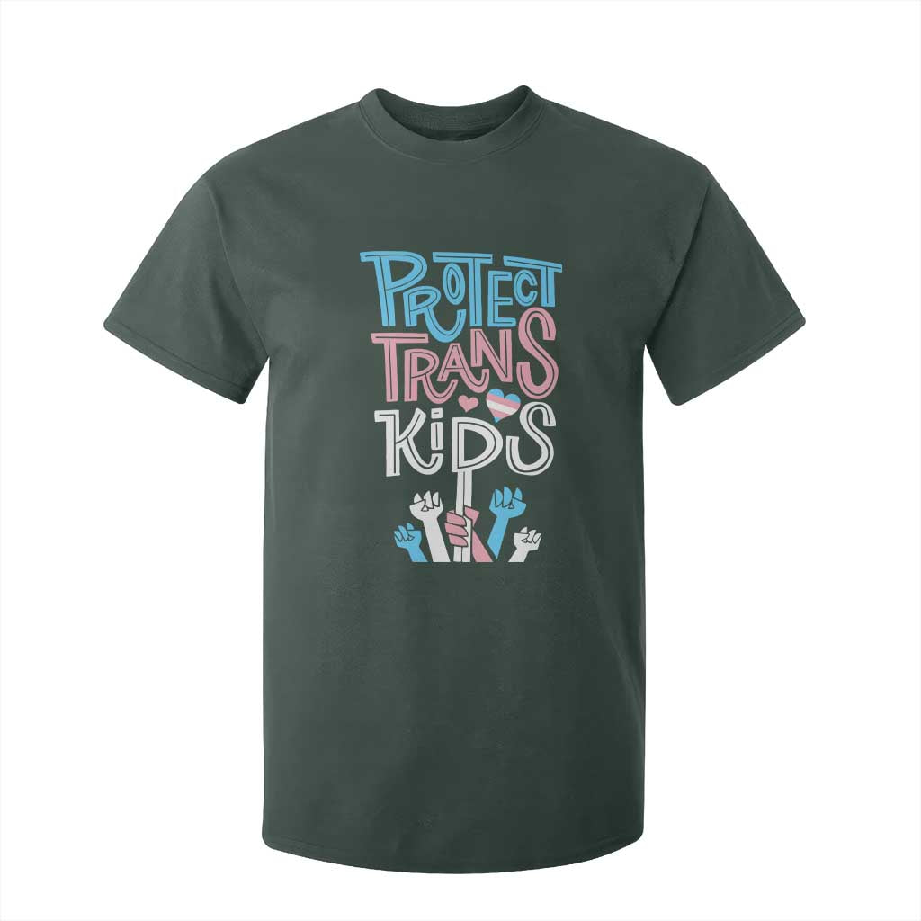 Protect Trans Kids T Shirt For Kid Transgender Pride Social Justice TS10 Dark Forest Green Print Your Wear