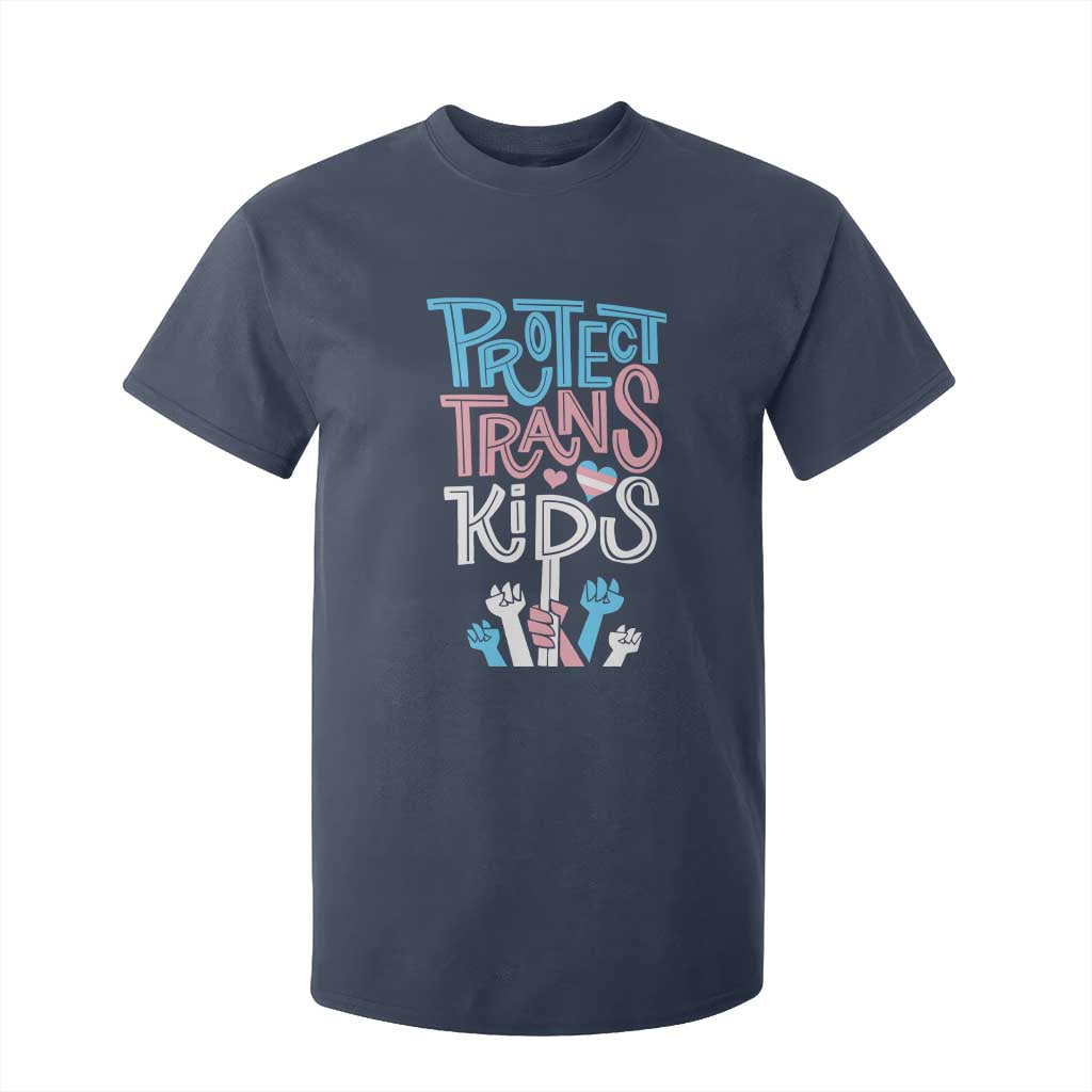 Protect Trans Kids T Shirt For Kid Transgender Pride Social Justice TS10 Navy Print Your Wear
